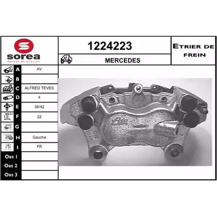 Тормозной суппорт SNRA HL7 OY 1224223 PBD58H6 1228677053 изображение 0