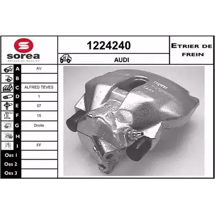 Тормозной суппорт SNRA E NCJ6 3M48MX 1224240 1228677083 изображение 0