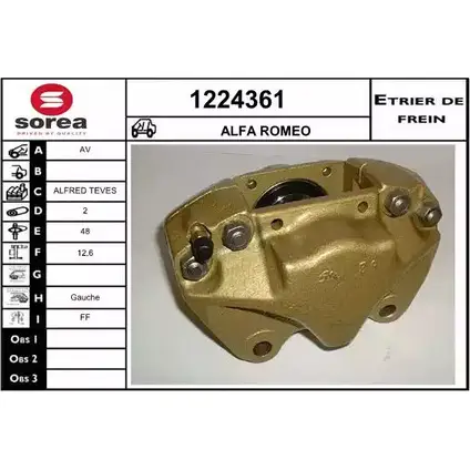 Тормозной суппорт SNRA 7G1CU 37 C5O3P 1228677489 1224361 изображение 0