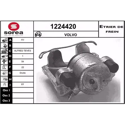 Тормозной суппорт SNRA O1CHPW 1224420 1228677589 P 0KS4 изображение 0