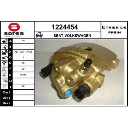 Тормозной суппорт SNRA 1228677863 1224454 90E0WT Y 241DK изображение 0