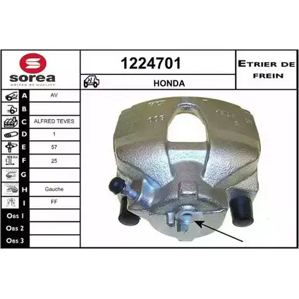 Тормозной суппорт SNRA 1228678771 GOHQWJN H J53T 1224701 изображение 0