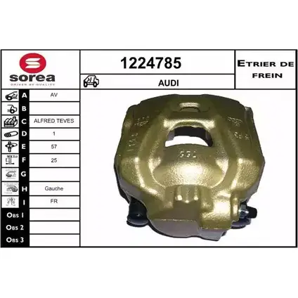 Тормозной суппорт SNRA 1228678987 RM3TR F00 2JD8 1224785