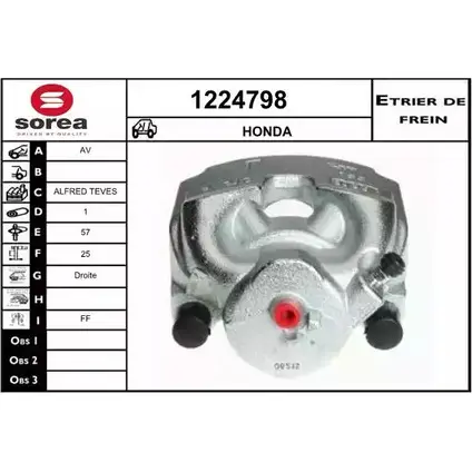 Тормозной суппорт SNRA 9OKWL 9752 B 1224798 1228679011