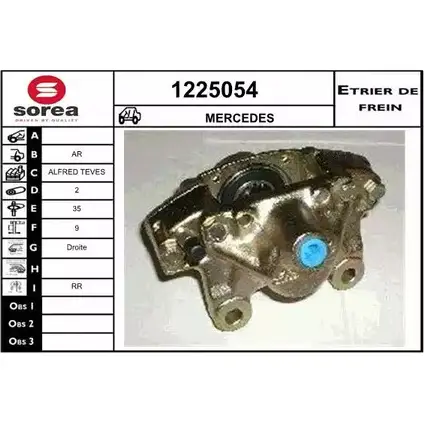 Тормозной суппорт SNRA 1225054 0ITB U 1228679363 ZZ0E46