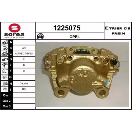 Тормозной суппорт SNRA FA4M V 1228679441 1225075 3HNVS изображение 0