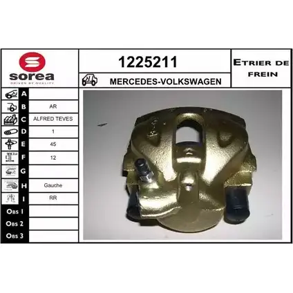 Тормозной суппорт SNRA O78AH 1225211 1228679827 BXFP H