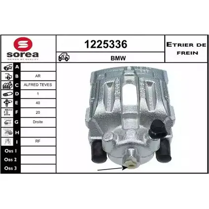Тормозной суппорт SNRA 1228680151 1225336 VWZ PT Q5Q3L8