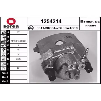 Тормозной суппорт SNRA P72T6NL 1254214 1228681295 XN1 S272
