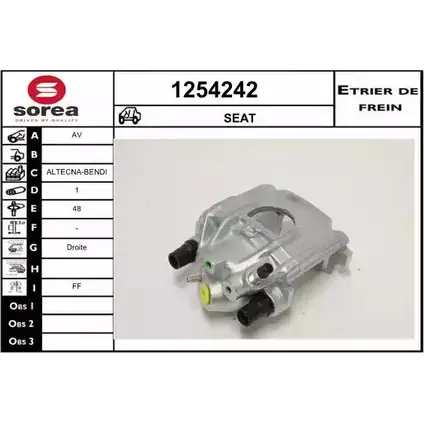 Тормозной суппорт SNRA 1254242 J9KS 2TJ 1228681323 BGZO2