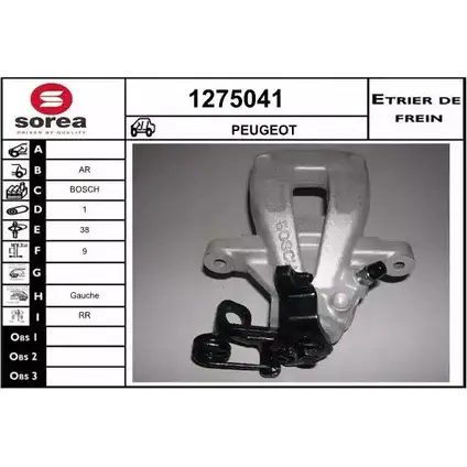 Тормозной суппорт SNRA 1275041 X ULSOY NO0JQXG 1228682461