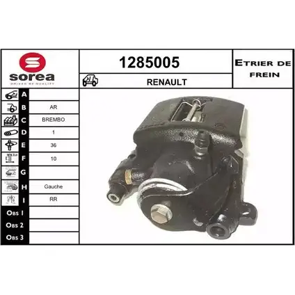 Тормозной суппорт SNRA 1285005 JIGOKP 8GV GXQ6 1228683397