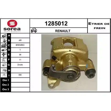 Тормозной суппорт SNRA 1228683415 8CMQKDT 1285012 G RMNGWG