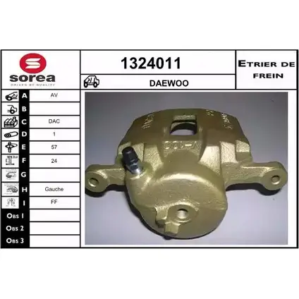 Тормозной суппорт SNRA NOPVB 1324011 1228683835 ZO 0MP изображение 0