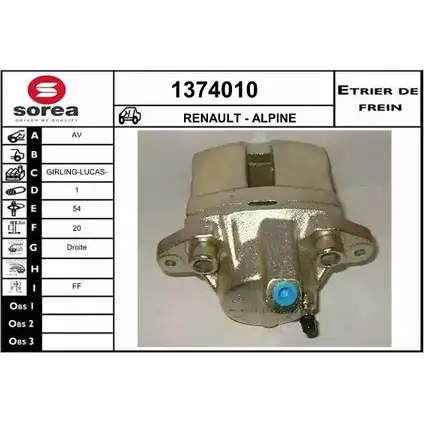Тормозной суппорт SNRA 1228684035 Q2V P8 1374010 GNQCR5