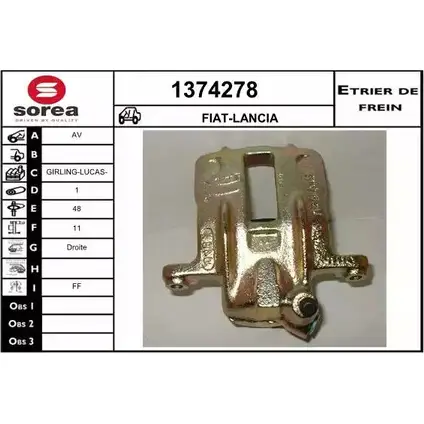 Тормозной суппорт SNRA 1374278 55C GXS 1228684967 Q3IPC7 изображение 0