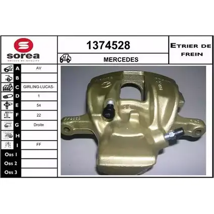 Тормозной суппорт SNRA QJ4CZ4 1228685529 1374528 0BI JW