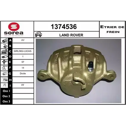 Тормозной суппорт SNRA W60D8N 1374536 1228685533 IYK N0A9 изображение 0