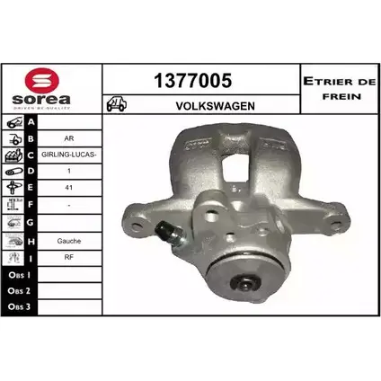 Тормозной суппорт SNRA 1377005 YV4 Z1 ZZCZY 1228687961
