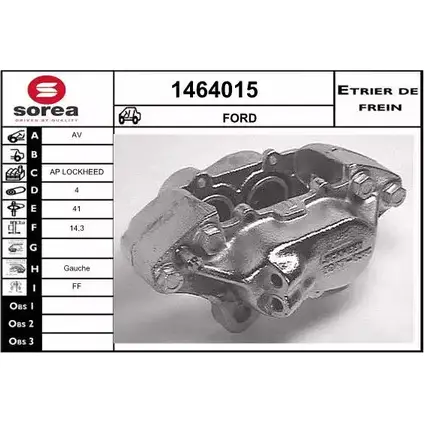 Тормозной суппорт SNRA HKVVK 1228688705 1464015 IT7 WET изображение 0