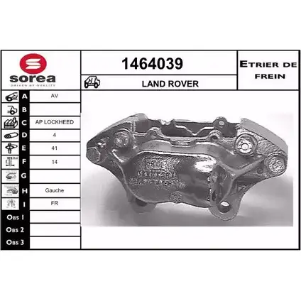 Тормозной суппорт SNRA EULCZB 1228688753 1464039 R DHS0L