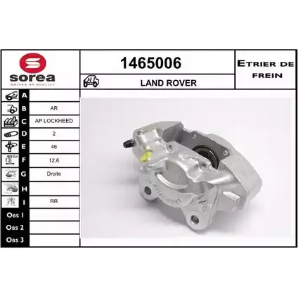 Тормозной суппорт SNRA 1228688835 8VMAU 1465006 KKX D9E изображение 0