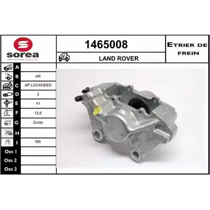 Тормозной суппорт SNRA 1465008 1228688841 MHE8GFD AB I0LBK