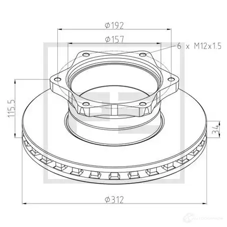 Ресивер воздушный PETERS ENNEPETAL 01623300a MLOKL OD 1438222152