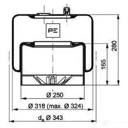 Пневмобаллон PETERS ENNEPETAL 1438304473 U DKD5T 08426171a