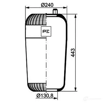 Пневмобаллон PETERS ENNEPETAL 1438304606 1HS2 5 08410770a изображение 0