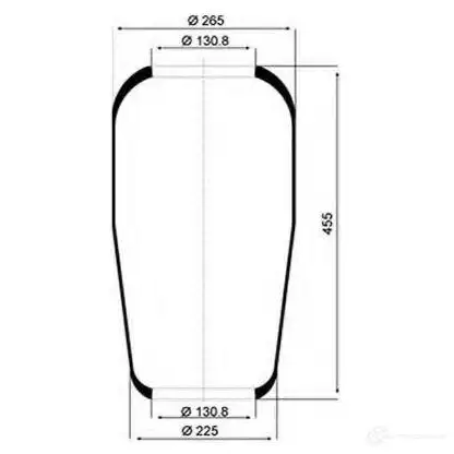 Пневмобаллон PETERS ENNEPETAL 1438306041 08401610a N7AT E