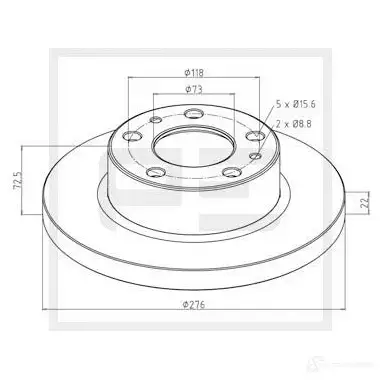 Тормозной диск PETERS ENNEPETAL 02666910a G 2IN2SP 1438345082
