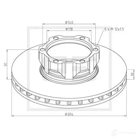 Тормозной диск PETERS ENNEPETAL 1438345084 01665000a Z3X 7H