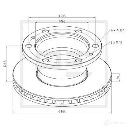 Тормозной диск PETERS ENNEPETAL 1438345095 02665110a 6151 0XN