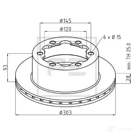 Тормозной диск PETERS ENNEPETAL XO F4EC 1438345139 01667900a
