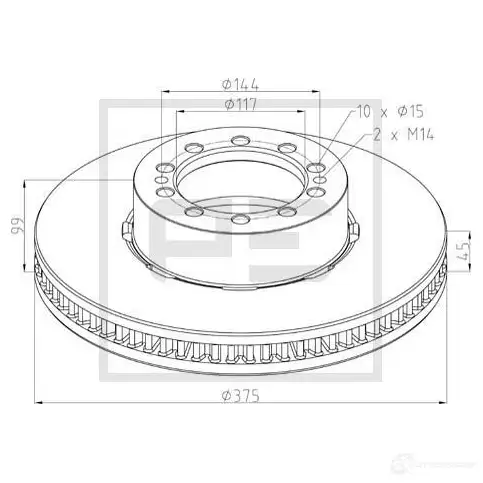 Тормозной диск PETERS ENNEPETAL 25604200a MQ QY1C 1438345166 изображение 0