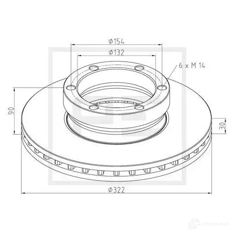 Тормозной диск PETERS ENNEPETAL 14620100a 1438345173 9CTZ 2CP