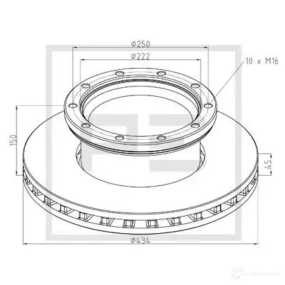 Тормозной диск PETERS ENNEPETAL 1438345212 26600300a GS IT8 изображение 0