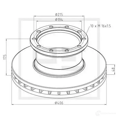 Тормозной диск PETERS ENNEPETAL DHXQA FE 05610200a 1438345214