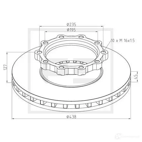 Тормозной диск PETERS ENNEPETAL 14620400a PPOZAW 8 1438345239