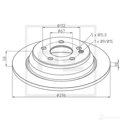Тормозной диск PETERS ENNEPETAL LBRE Y 1438345319 01667300a изображение 0
