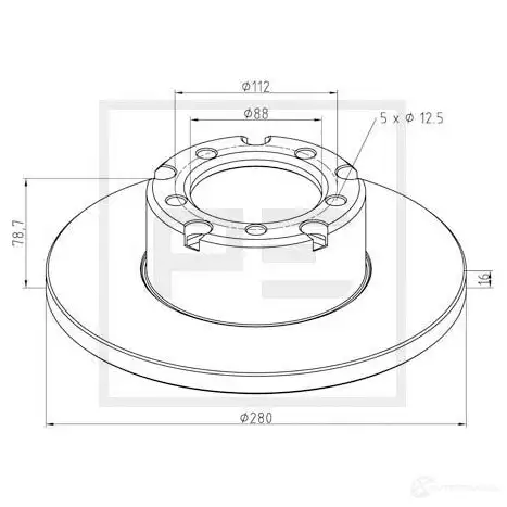 Тормозной диск PETERS ENNEPETAL 1PTB 56I 1438345334 01628500a изображение 0