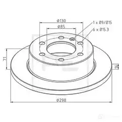Тормозной диск PETERS ENNEPETAL MM5 4CJI 1438345351 01667600a изображение 0
