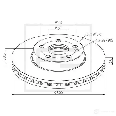 Тормозной диск PETERS ENNEPETAL 01667400a 1438345364 N0N5 IP