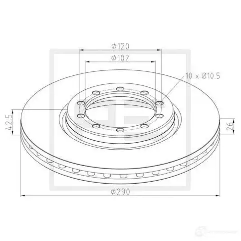 Тормозной диск PETERS ENNEPETAL L78 TXB 25604100a 1438345367