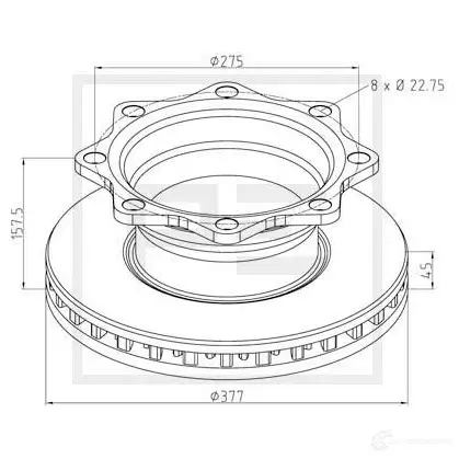 Тормозной диск PETERS ENNEPETAL 7 3PXWTC 06625000a 1438345371