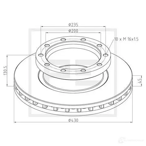 Тормозной диск PETERS ENNEPETAL W NKA8Z3 46610000a 1438345452