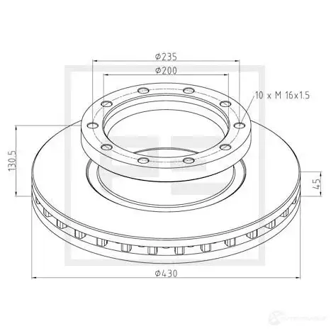 Тормозной диск PETERS ENNEPETAL 47600200a 1438345454 P3 ETH3G
