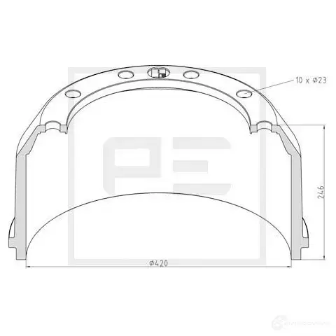 Тормозной барабан PETERS ENNEPETAL 04660000a 1438362536 07RA 5
