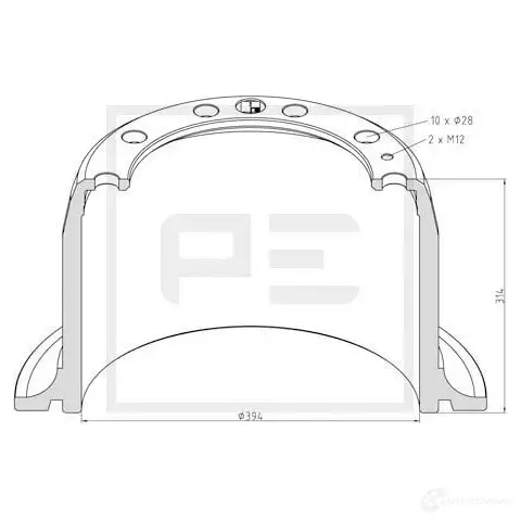 Тормозной барабан PETERS ENNEPETAL 1438362641 BNPIH U 14604600a изображение 0